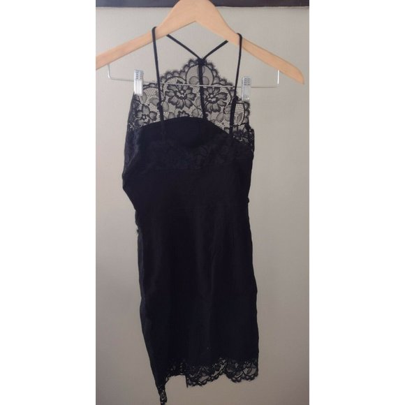 Free People Black Lace Mini Dress - Picture 7 of 12